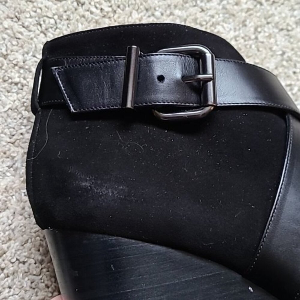 Aquatalia Tillie Suede Wedge Buckle Bootie - Weatherproof boot with box - Picture 4 of 16
